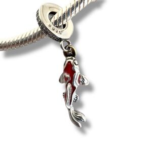 Lucky Koi Fish Lucky Carp S925 Sterling Silver Pandora Moments Compatible Charm